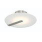 Eurofase Lighting Nuvola 12" Dimmable Integrated LED Satin Nickel Flush Mount With White Glass Shade
