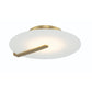 Eurofase Lighting Nuvola 17" Dimmable Integrated LED Gold Flush Mount With White Glass Shade
