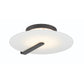 Eurofase Lighting Nuvola 17" Dimmable Integrated LED Matte Black Flush Mount With White Glass Shade