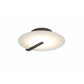 Eurofase Lighting Nuvola 17" Dimmable Integrated LED Matte Black Flush Mount With White Glass Shade