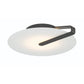 Eurofase Lighting Nuvola 17" Dimmable Integrated LED Matte Black Flush Mount With White Glass Shade