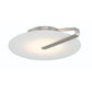 Eurofase Lighting Nuvola 17" Dimmable Integrated LED Satin Nickel Flush Mount With White Glass Shade