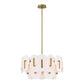 Eurofase Lighting Nuvola 24" 2-Light Integrated LED White Glass Shade Gold Chandelier