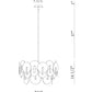 Eurofase Lighting Nuvola 24" 2-Light Integrated LED White Glass Shade Gold Chandelier