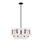 Eurofase Lighting Nuvola 24" 2-Light Integrated LED White Glass Shade Matte Black Chandelier