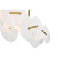 Eurofase Lighting Nuvola 56" 1-Light Integrated LED White Glass Shade Gold Linear Chandelier