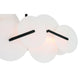 Eurofase Lighting Nuvola 56" 1-Light Integrated LED White Glass Shade Matte Black Linear Chandelier