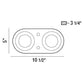 Eurofase Lighting Nymark 11" 2-Light Dimmable Integrated LED White Semi-Flush Mount