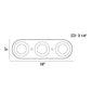 Eurofase Lighting Nymark 16" 3-Light Dimmable Integrated LED White Semi-Flush Mount