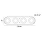 Eurofase Lighting Nymark 22" 4-Light Dimmable Integrated LED White Semi-Flush Mount