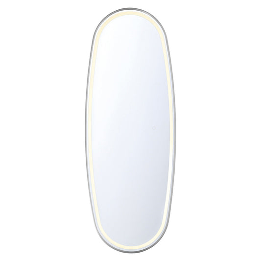 Eurofase Lighting Obon 18" x 47" Edge-Lit Integrated LED Oval Mirror With Aluminum Frame