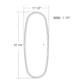 Eurofase Lighting Obon 18" x 47" Edge-Lit Integrated LED Oval Mirror With Black Aluminum Frame