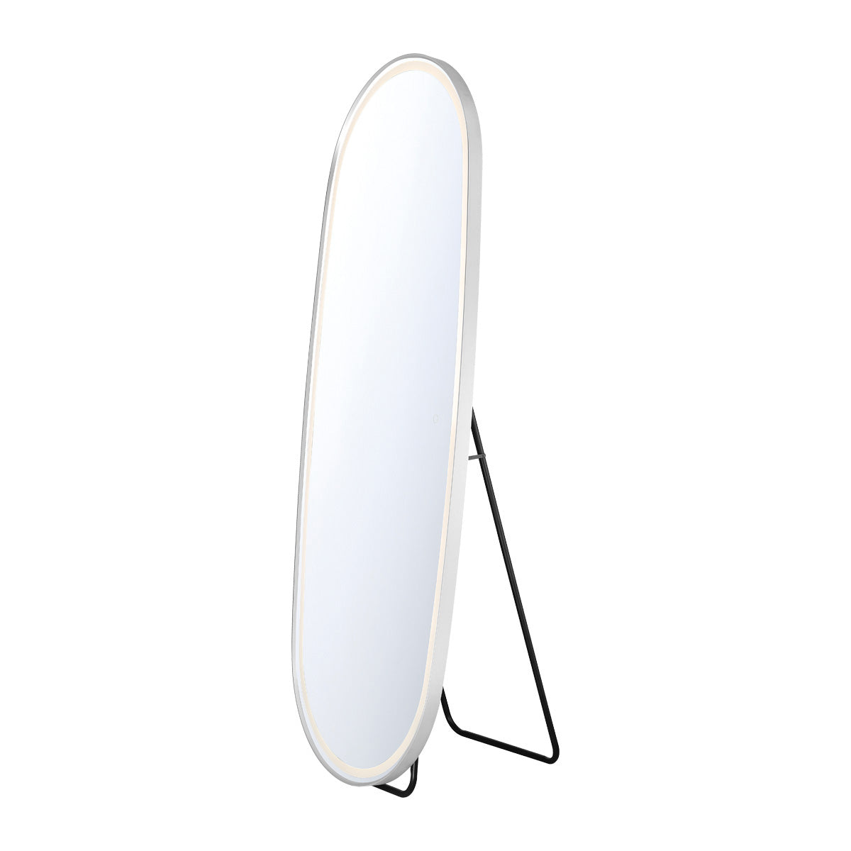 Eurofase Lighting Obon 26" x 65" Edge-Lit Integrated LED Oval Mirror With Aluminum Frame