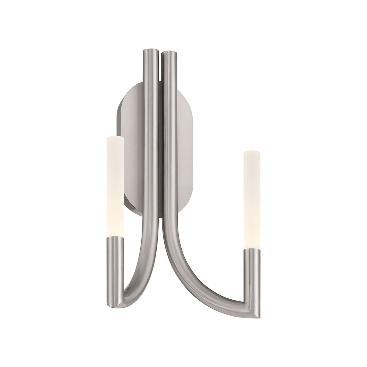 Eurofase Lighting Olette 17" 2-Light Integrated LED Acrylic Shade Brushed Nickel Steel Wall Sconce