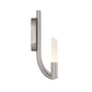 Eurofase Lighting Olette 17" 2-Light Integrated LED Acrylic Shade Brushed Nickel Steel Wall Sconce