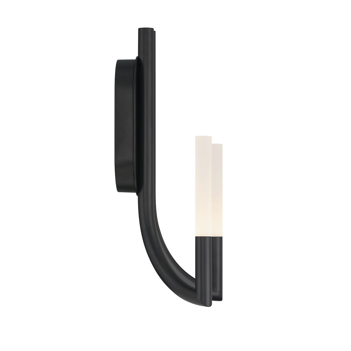 Eurofase Lighting Olette 17" 2-Light Integrated LED Acrylic Shade Matte Black Steel Wall Sconce