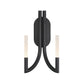 Eurofase Lighting Olette 17" 2-Light Integrated LED Acrylic Shade Matte Black Steel Wall Sconce