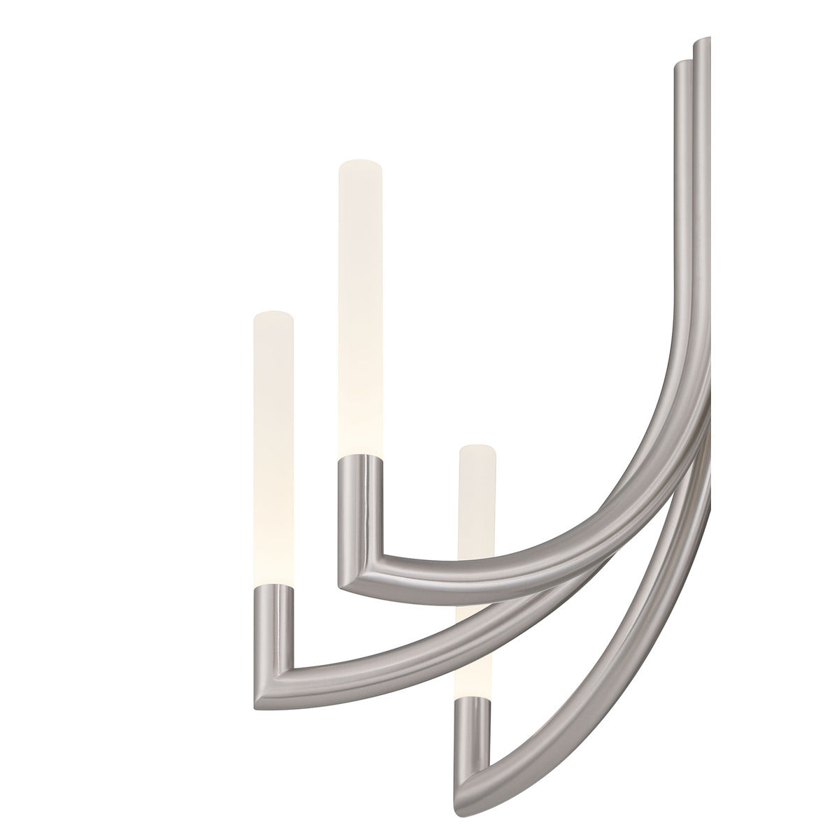Eurofase Lighting Olette 24" 8-Light Integrated LED Acrylic Shade Brushed Nickel Steel Chandelier