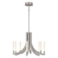 Eurofase Lighting Olette 24" 8-Light Integrated LED Acrylic Shade Brushed Nickel Steel Chandelier