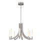 Eurofase Lighting Olette 24" 8-Light Integrated LED Acrylic Shade Brushed Nickel Steel Chandelier