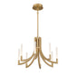 Eurofase Lighting Olette 24" 8-Light Integrated LED Acrylic Shade Gold Steel Chandelier