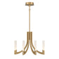 Eurofase Lighting Olette 24" 8-Light Integrated LED Acrylic Shade Gold Steel Chandelier