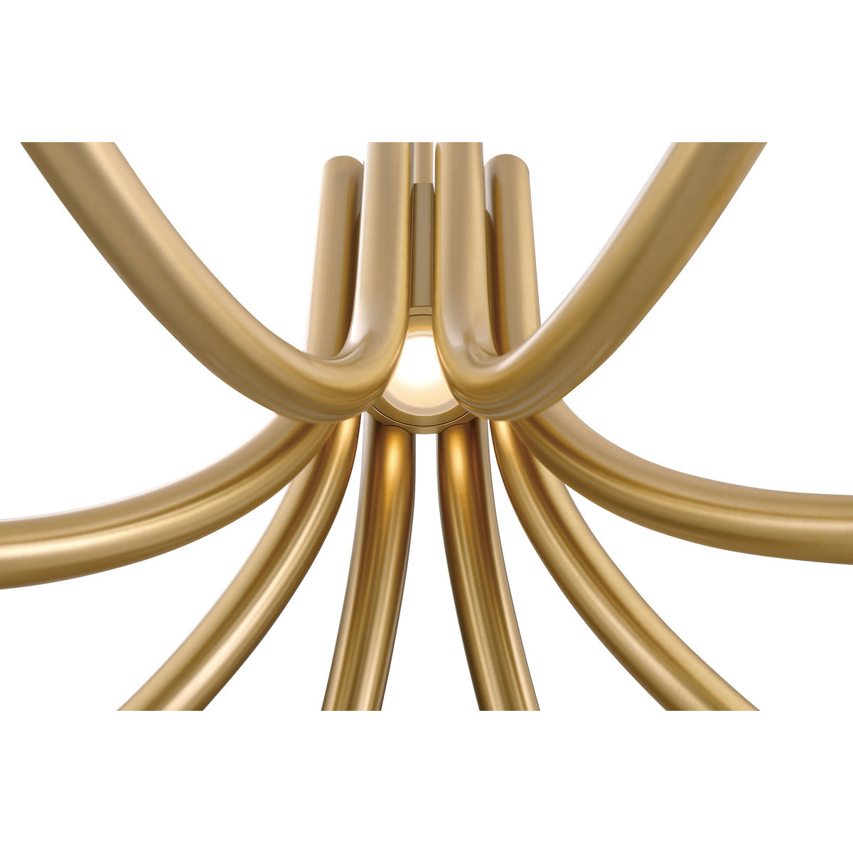 Eurofase Lighting Olette 24" 8-Light Integrated LED Acrylic Shade Gold Steel Chandelier