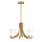 Eurofase Lighting Olette 24" 8-Light Integrated LED Acrylic Shade Gold Steel Chandelier