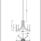 Eurofase Lighting Olette 24" 8-Light Integrated LED Acrylic Shade Brushed Nickel Steel Chandelier