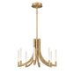 Eurofase Lighting Olette 24" 8-Light Integrated LED Acrylic Shade Gold Steel Chandelier