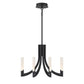 Eurofase Lighting Olette 24" 8-Light Integrated LED Acrylic Shade Matte Black Steel Chandelier