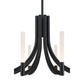 Eurofase Lighting Olette 24" 8-Light Integrated LED Acrylic Shade Matte Black Steel Chandelier