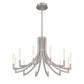 Eurofase Lighting Olette 36" 12-Light Integrated LED Acrylic Shade Brushed Nickel Steel Chandelier