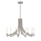 Eurofase Lighting Olette 36" 12-Light Integrated LED Acrylic Shade Brushed Nickel Steel Chandelier