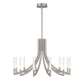 Eurofase Lighting Olette 36" 12-Light Integrated LED Acrylic Shade Brushed Nickel Steel Chandelier