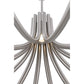 Eurofase Lighting Olette 36" 12-Light Integrated LED Acrylic Shade Brushed Nickel Steel Chandelier