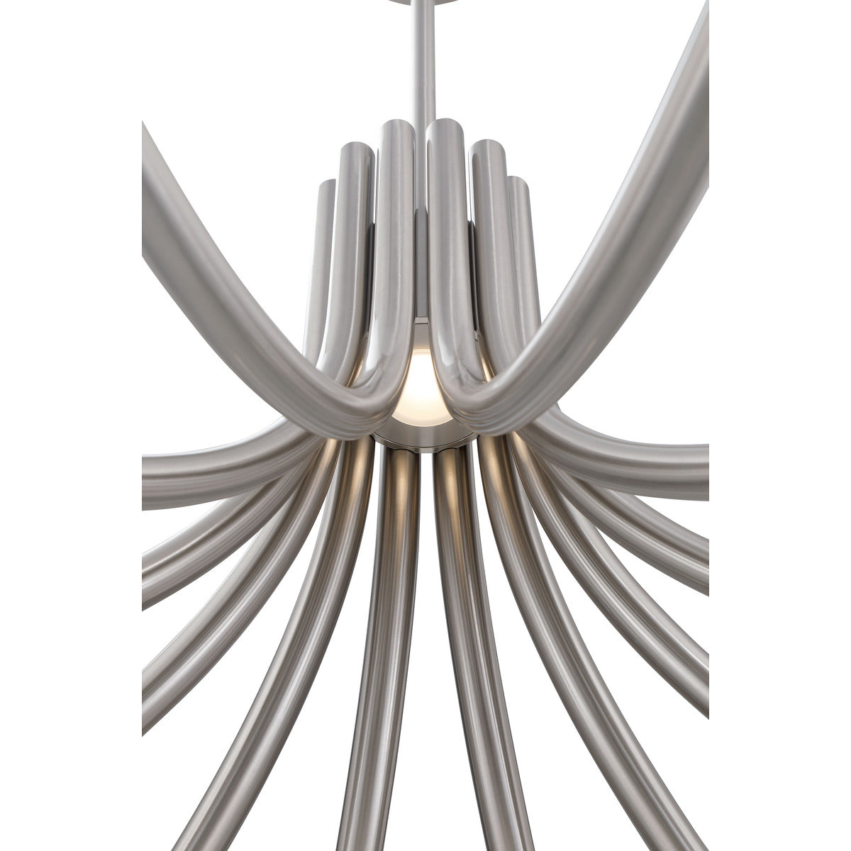 Eurofase Lighting Olette 36" 12-Light Integrated LED Acrylic Shade Brushed Nickel Steel Chandelier