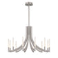 Eurofase Lighting Olette 36" 12-Light Integrated LED Acrylic Shade Brushed Nickel Steel Chandelier