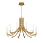 Eurofase Lighting Olette 36" 12-Light Integrated LED Acrylic Shade Gold Steel Chandelier