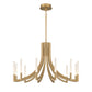 Eurofase Lighting Olette 36" 12-Light Integrated LED Acrylic Shade Gold Steel Chandelier