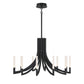 Eurofase Lighting Olette 36" 12-Light Integrated LED Acrylic Shade Matte Black Steel Chandelier