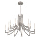 Eurofase Lighting Olette 42" 2-Tier 20-Light Integrated LED Acrylic Shade Brushed Nickel Steel Chandelier