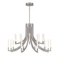 Eurofase Lighting Olette 42" 2-Tier 20-Light Integrated LED Acrylic Shade Brushed Nickel Steel Chandelier