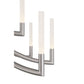 Eurofase Lighting Olette 42" 2-Tier 20-Light Integrated LED Acrylic Shade Brushed Nickel Steel Chandelier