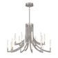 Eurofase Lighting Olette 42" 2-Tier 20-Light Integrated LED Acrylic Shade Brushed Nickel Steel Chandelier
