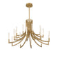 Eurofase Lighting Olette 42" 2-Tier 20-Light Integrated LED Acrylic Shade Gold Steel Chandelier