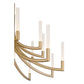 Eurofase Lighting Olette 42" 2-Tier 20-Light Integrated LED Acrylic Shade Gold Steel Chandelier