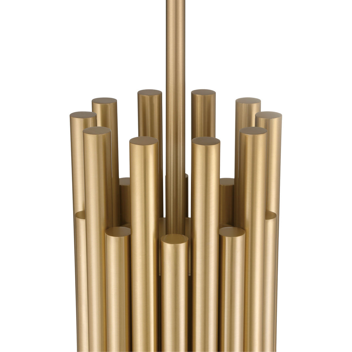 Eurofase Lighting Olette 42" 2-Tier 20-Light Integrated LED Acrylic Shade Gold Steel Chandelier