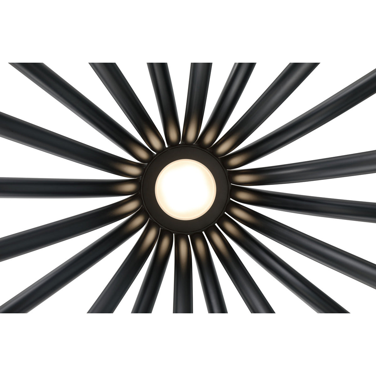 Eurofase Lighting Olette 42" 2-Tier 20-Light Integrated LED Acrylic Shade Matte Black Steel Chandelier