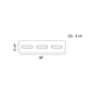 Eurofase Lighting Olson 18" 3-Light Dimmable Integrated LED Chrome Metal Bath Bar With Frosted Acrylic Shades